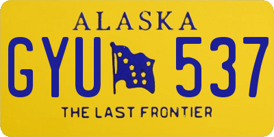 AK license plate GYU537