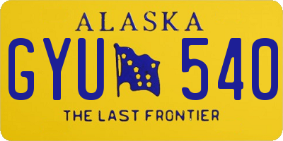 AK license plate GYU540