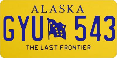 AK license plate GYU543