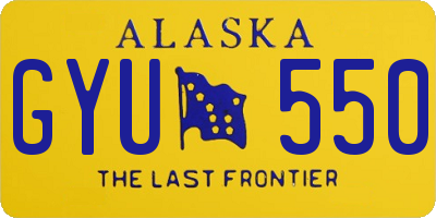 AK license plate GYU550