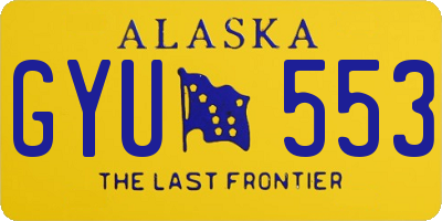 AK license plate GYU553