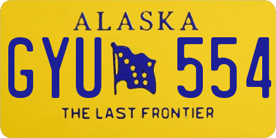 AK license plate GYU554