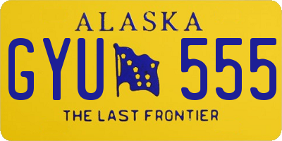 AK license plate GYU555