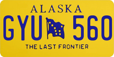 AK license plate GYU560