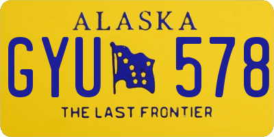 AK license plate GYU578
