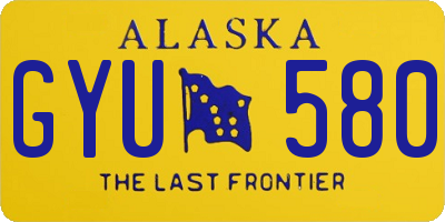AK license plate GYU580
