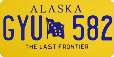 AK license plate GYU582