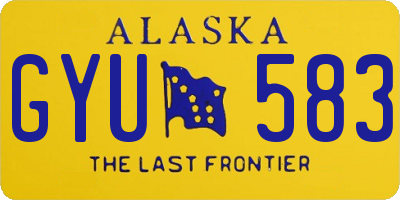 AK license plate GYU583