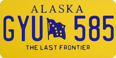 AK license plate GYU585