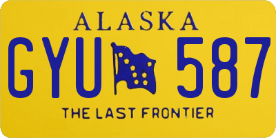 AK license plate GYU587