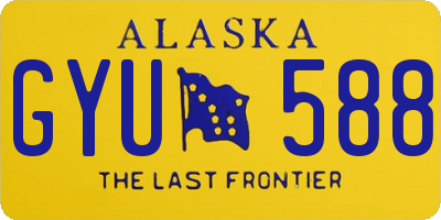 AK license plate GYU588