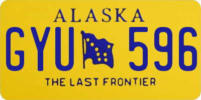 AK license plate GYU596