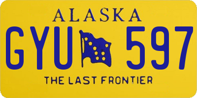 AK license plate GYU597