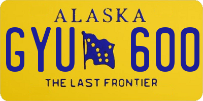 AK license plate GYU600