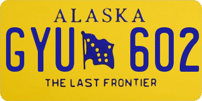 AK license plate GYU602
