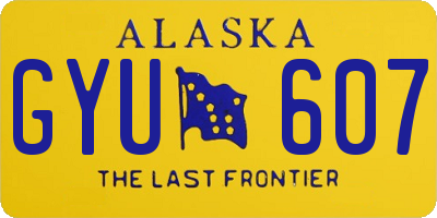 AK license plate GYU607