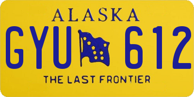 AK license plate GYU612