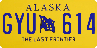 AK license plate GYU614