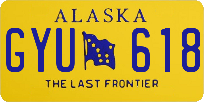 AK license plate GYU618