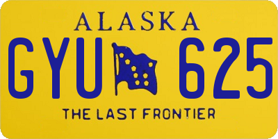 AK license plate GYU625