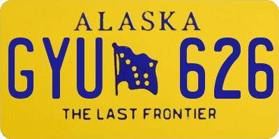 AK license plate GYU626