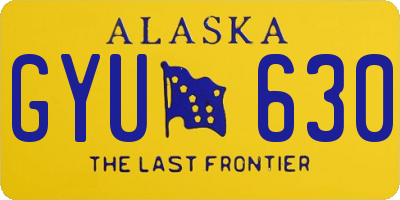 AK license plate GYU630