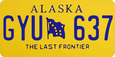 AK license plate GYU637