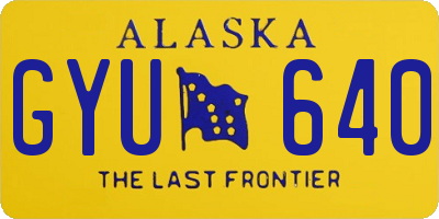 AK license plate GYU640