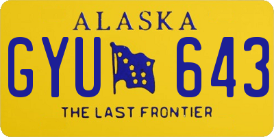 AK license plate GYU643