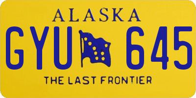 AK license plate GYU645