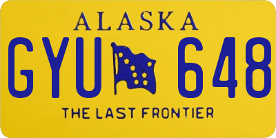 AK license plate GYU648