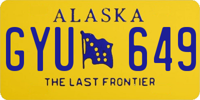 AK license plate GYU649