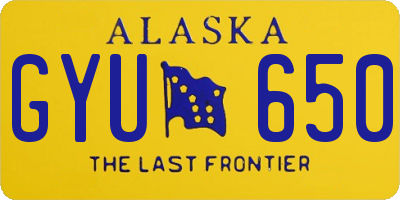 AK license plate GYU650