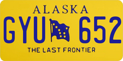 AK license plate GYU652