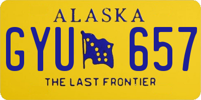 AK license plate GYU657
