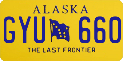 AK license plate GYU660