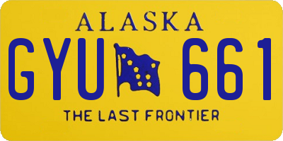 AK license plate GYU661