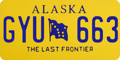 AK license plate GYU663