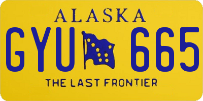 AK license plate GYU665