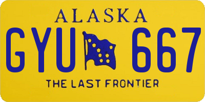 AK license plate GYU667