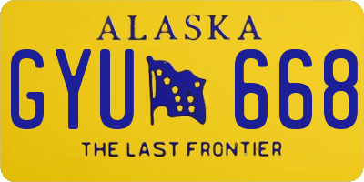 AK license plate GYU668