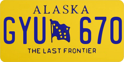 AK license plate GYU670