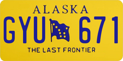 AK license plate GYU671