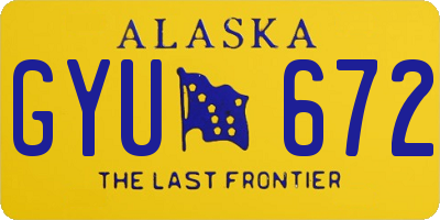 AK license plate GYU672