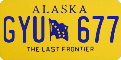AK license plate GYU677