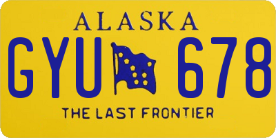 AK license plate GYU678