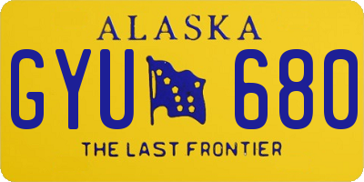 AK license plate GYU680