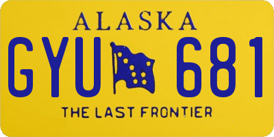 AK license plate GYU681