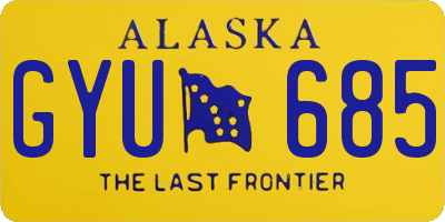 AK license plate GYU685