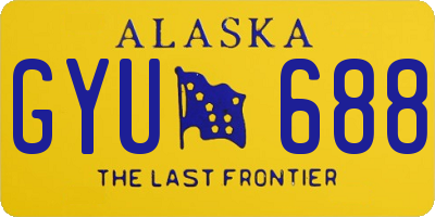 AK license plate GYU688